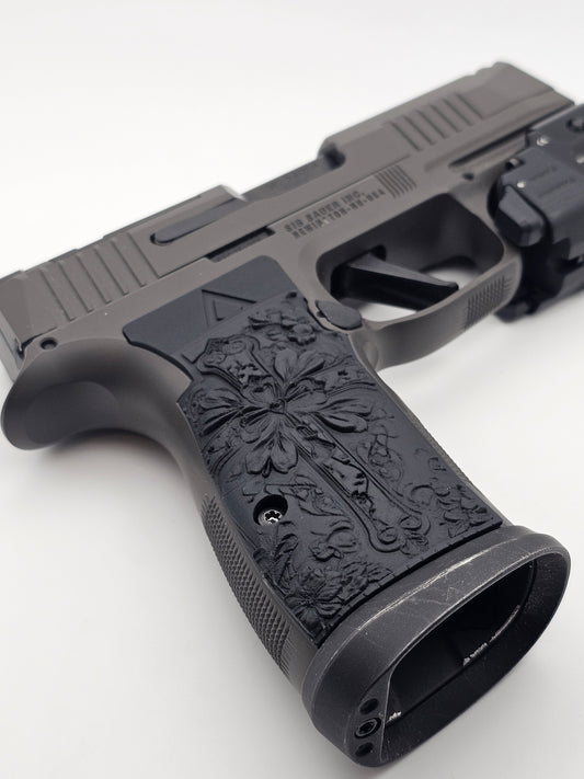 Sig Sauer P365 AXG Legion Grips - Flower Cross