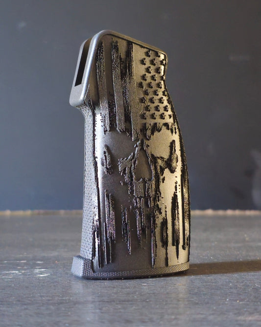 AR Vertical Pistol Grip - USA Skull Flag