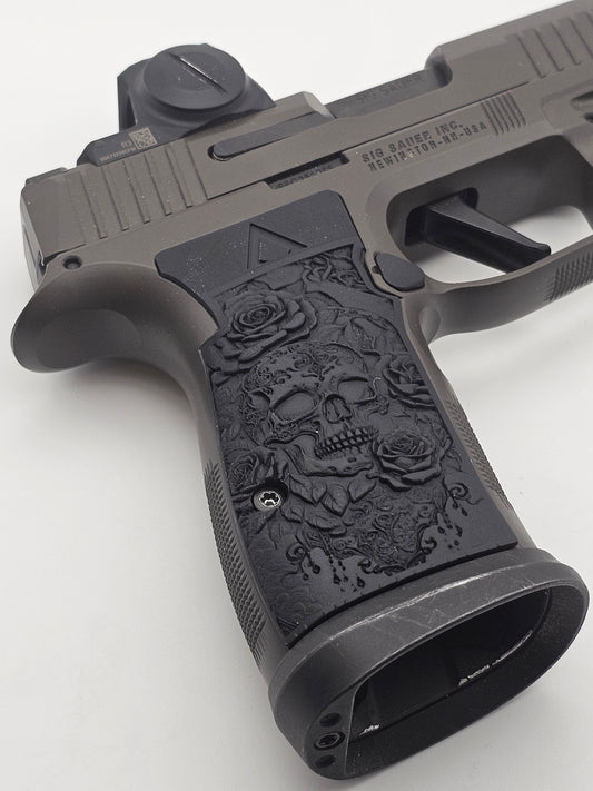 Sig Sauer P365 AXG Legion Grips - Skull Rose