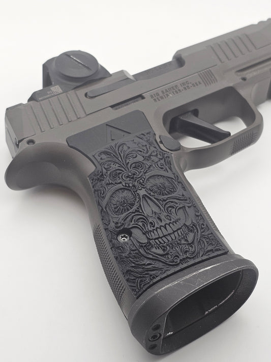Sig Sauer P365 AXG Legion Grips - Flower Skull II