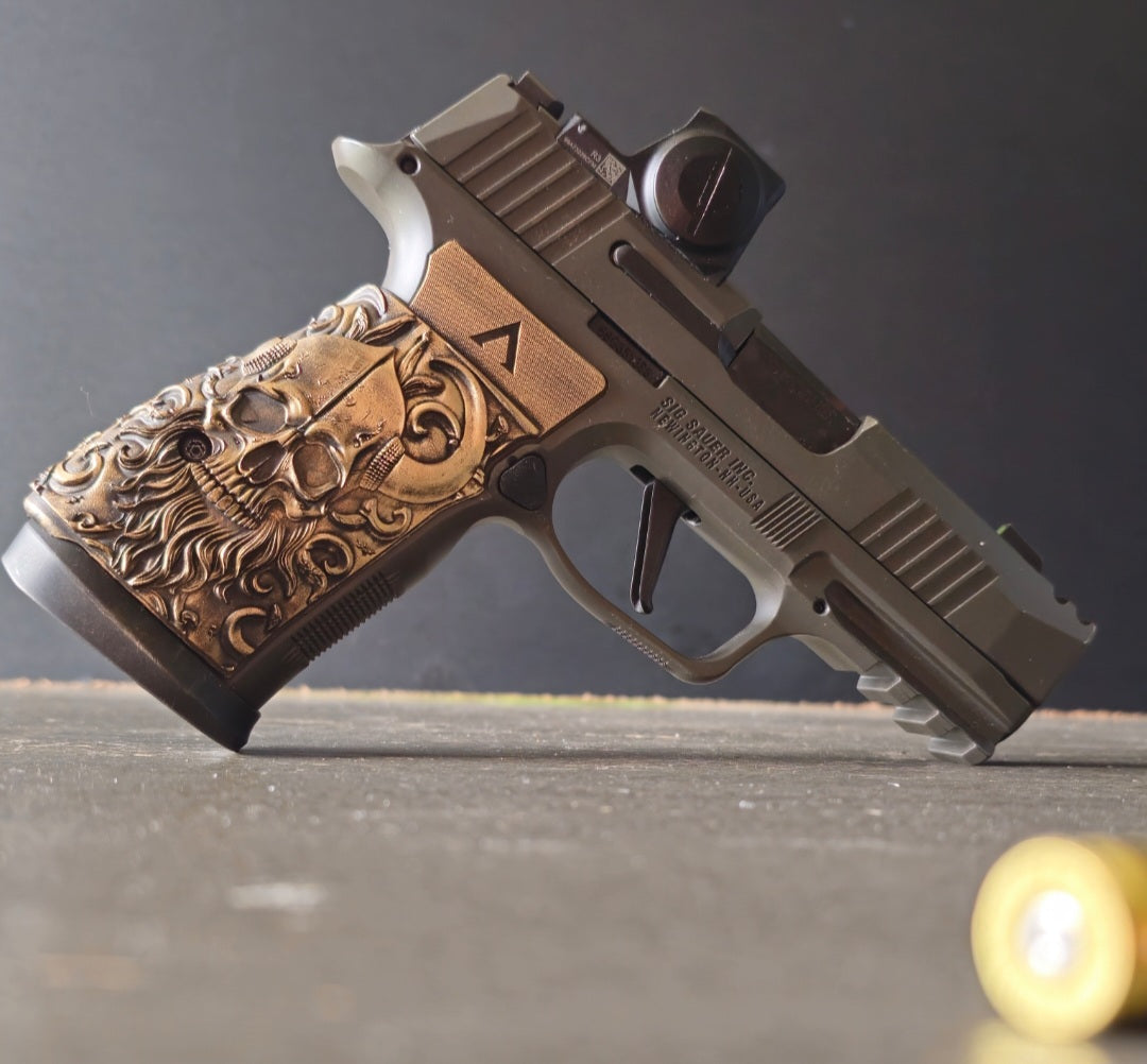 Sig Sauer P365 AXG Legion Grips - Weathered Skull Fatboy LTD